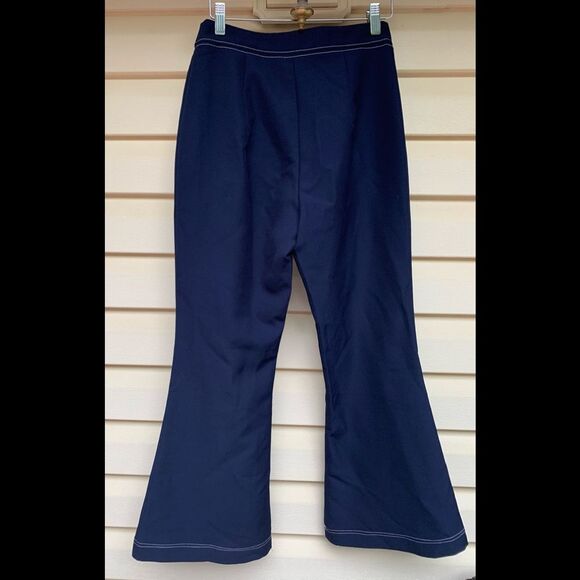 Polly blue flared pants, center zipper, size 8 - Picture 7 of 8